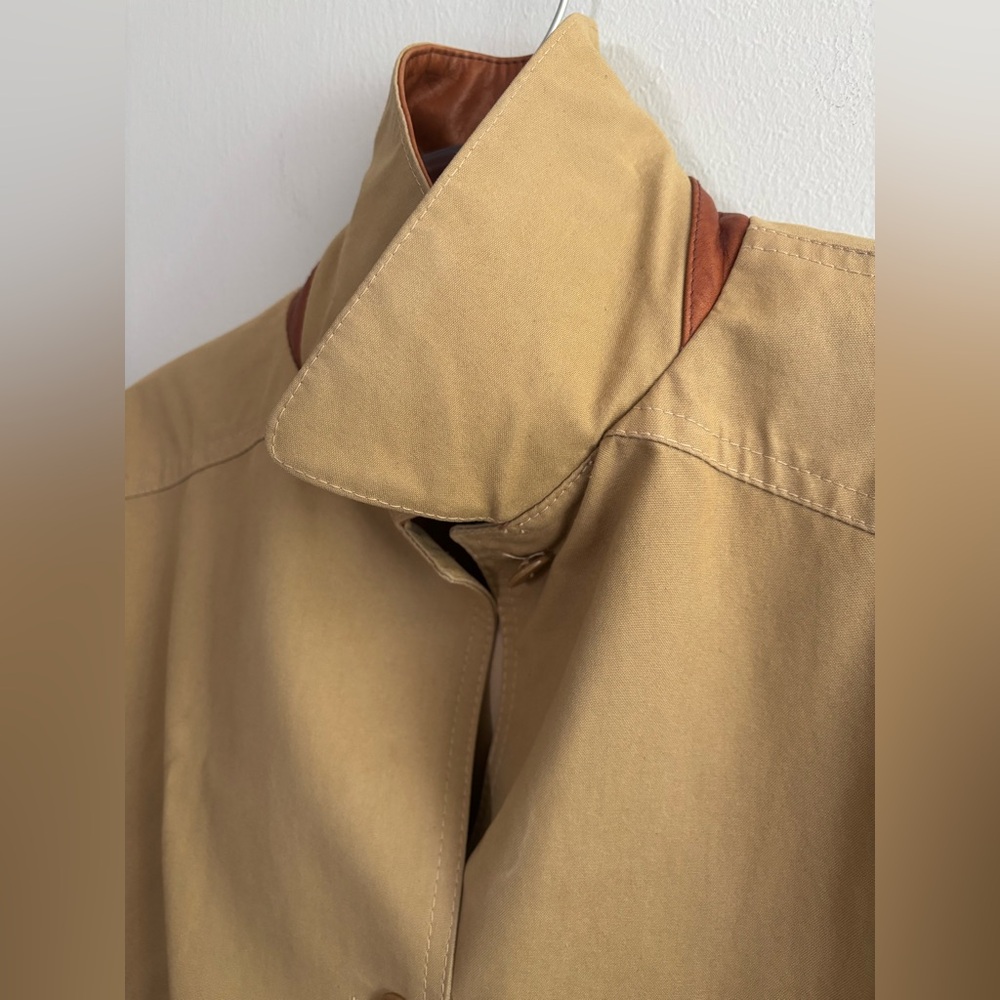 Vintage Burberrys’ canvas leather parka overcoat - Picture 6 of 16